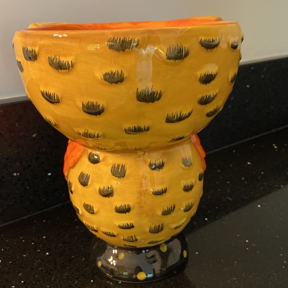 Johanna Parker Ceramic Owl Buddy Dish Bowl Candy, Tidbits, Ornaments, Halloween - Picture 4 of 11